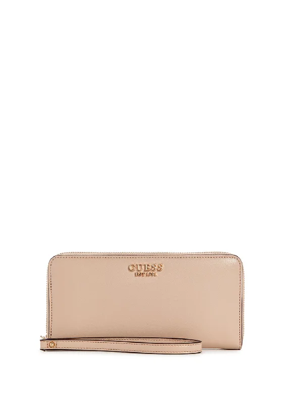 Beige Laurel Large Wallet