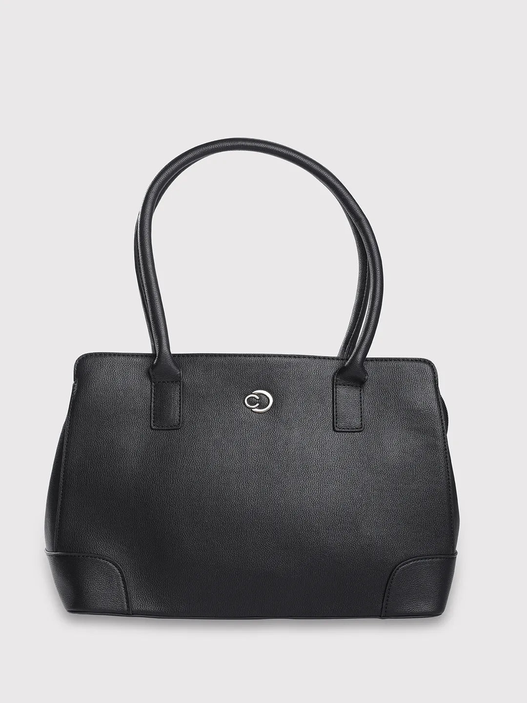 Caprese Milan Satchel Medium Solid Women'S Handbag Black