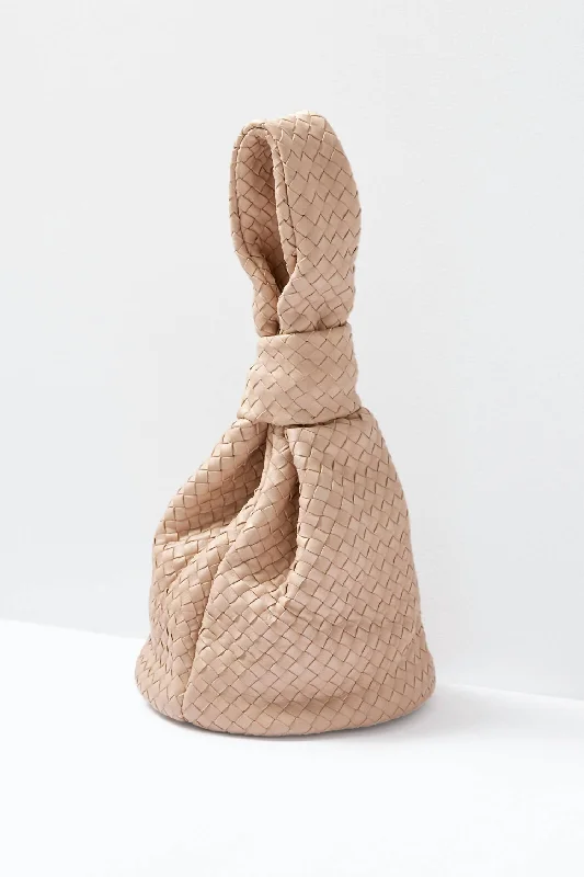 Celine Woven Handbag In Bone