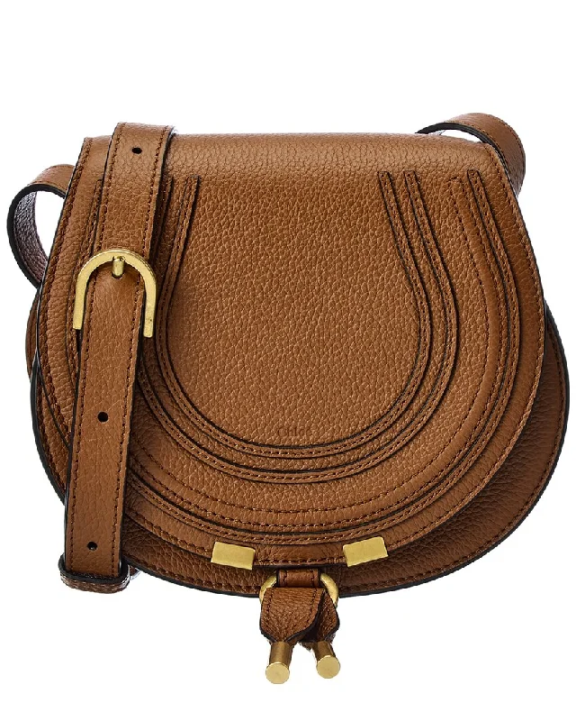 Chloé Marcie Small Leather Saddle Bag