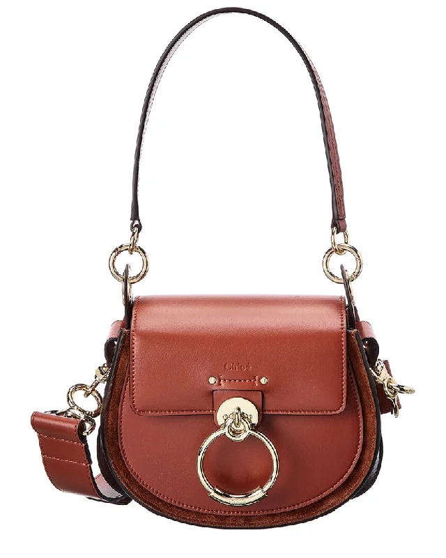 Chloe Tess Small Leather & Suede Shoulder Bag