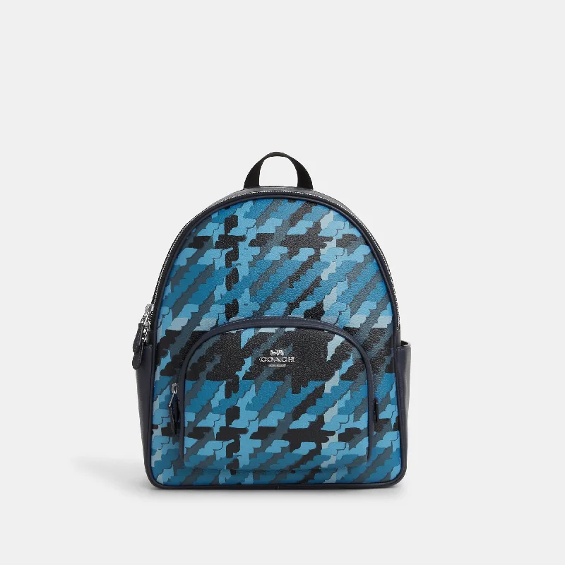 Coach Outlet Court Backpack With Graphic Plaid Print