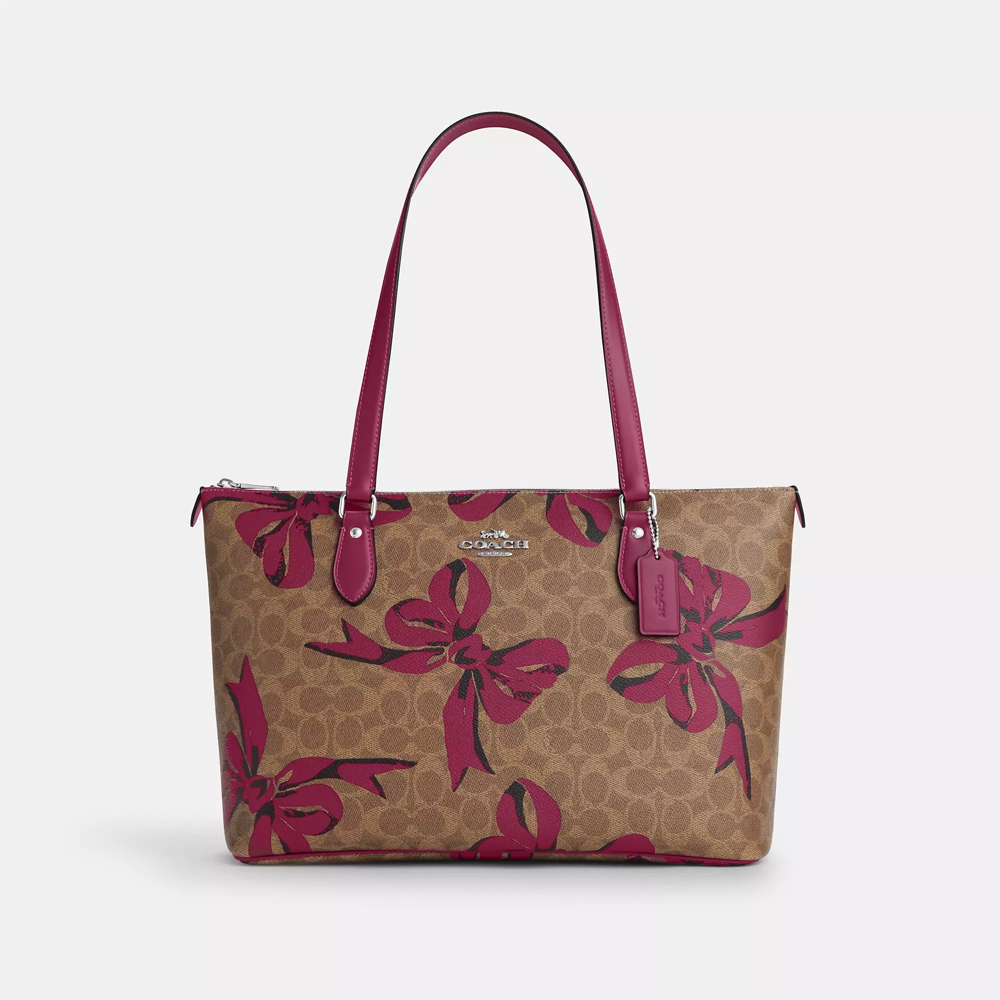 Coach Outlet Gallery Tote Bag In Signature Canvas With Bow Print