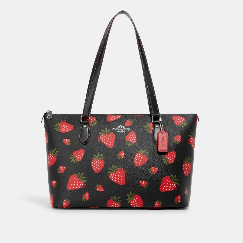 Coach Outlet Gallery Tote With Wild Strawberry Print