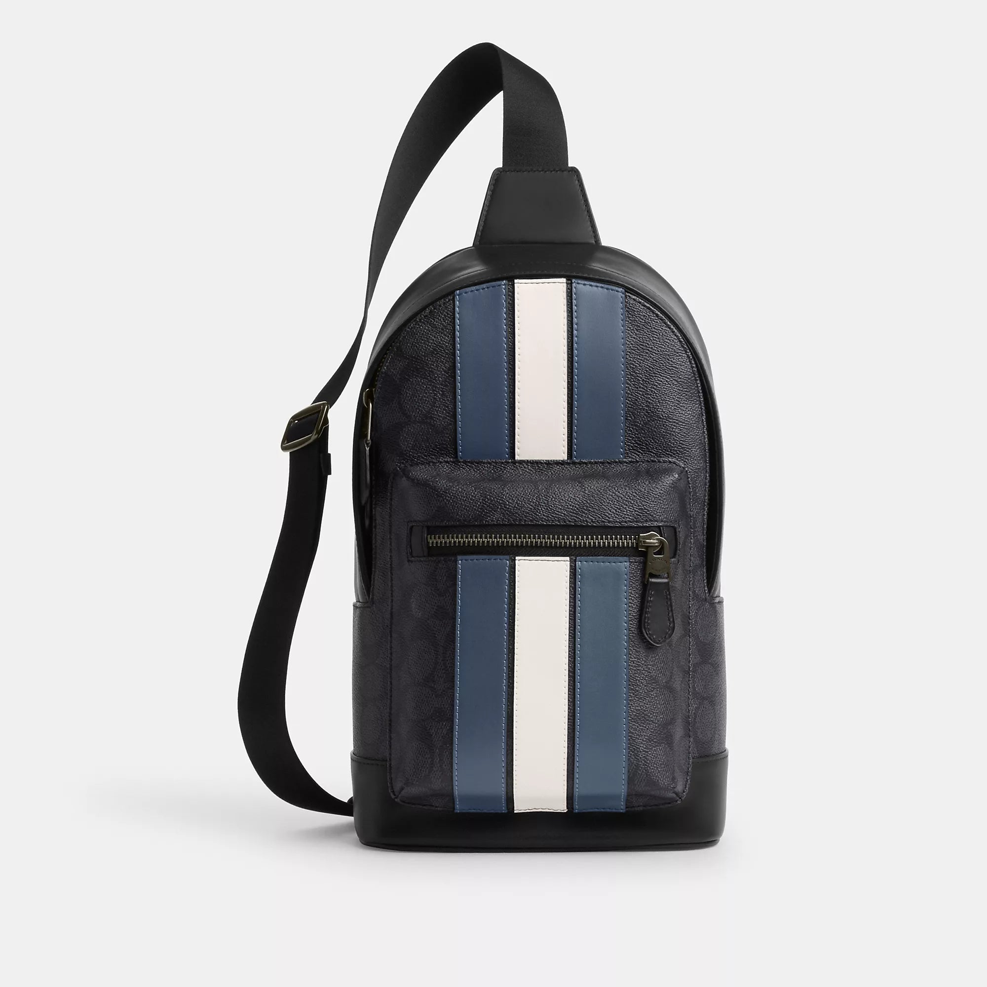 Coach Outlet West Pack In Signature Canvas With Varsity Stripe