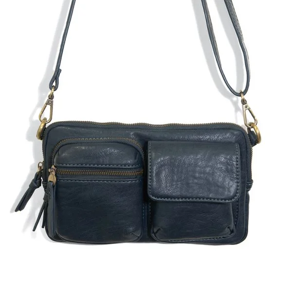 Kendra Cargo Pocket Sling / Crossbody Bag - L8185-57  -  Women  DENIM