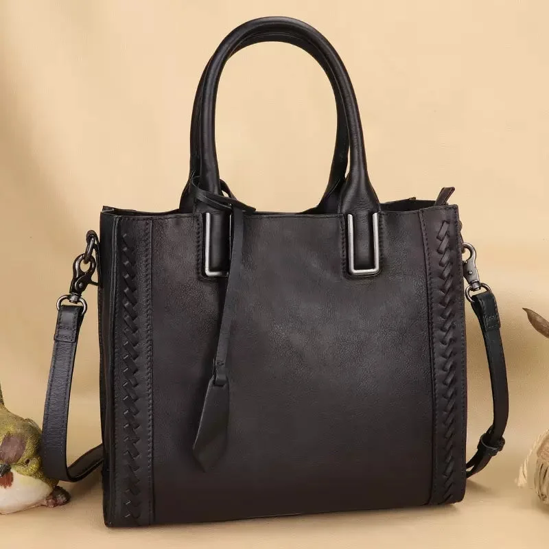 Elegant Womens Leather Crossbody Tote Shoulder Purse