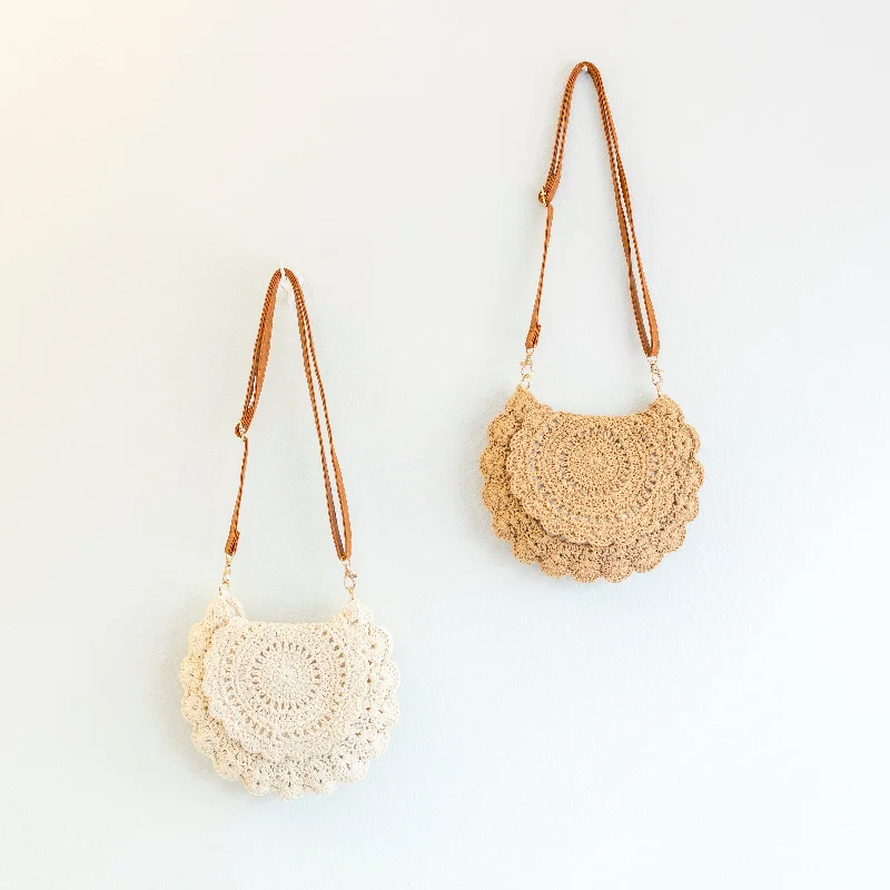 Elena Handbags Boho Crochet Crossbody Bag