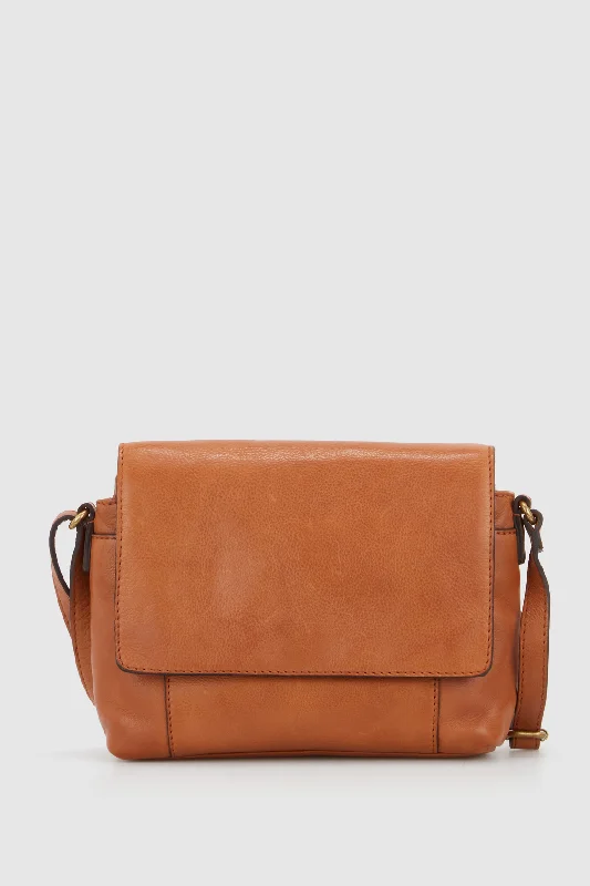 Clio Leather Flap Crossbody Bag