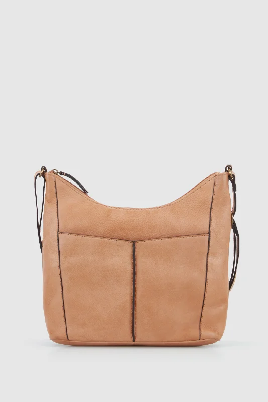 Clio Leather Scoop Crossbody Bag