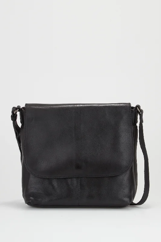 Maya Leather Flap Crossbody Bag