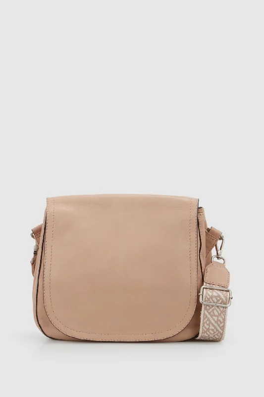 Pia Leather Flap Crossbody Bag