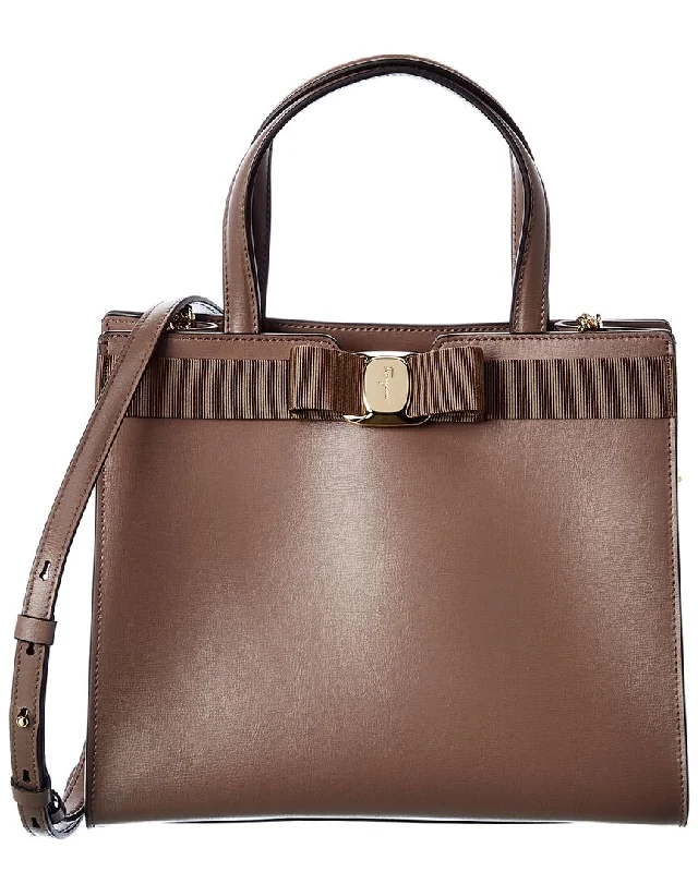 Ferragamo Vara Bow Medium Leather Tote