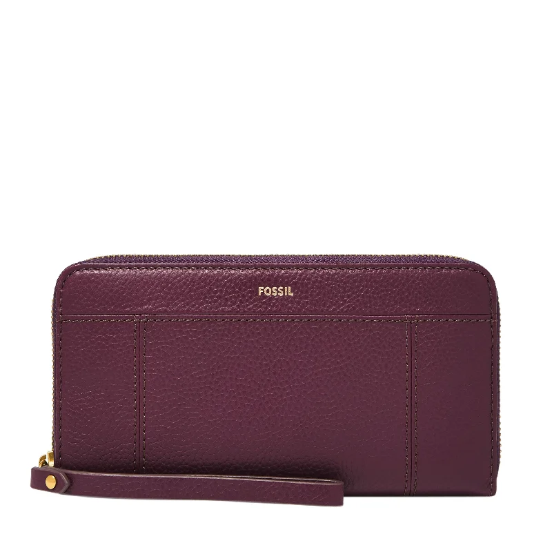 Fossil Women's Jori Leather Zip Clutch