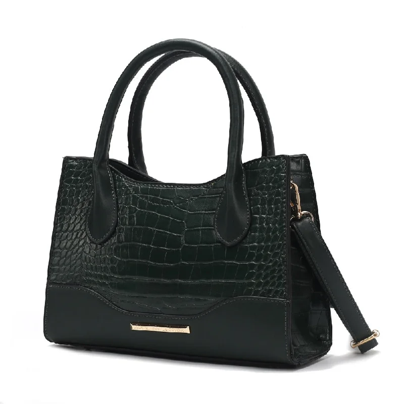 Gili Crocodile Embossed Vegan Leather Women’s Tote Handbag by Mia K.