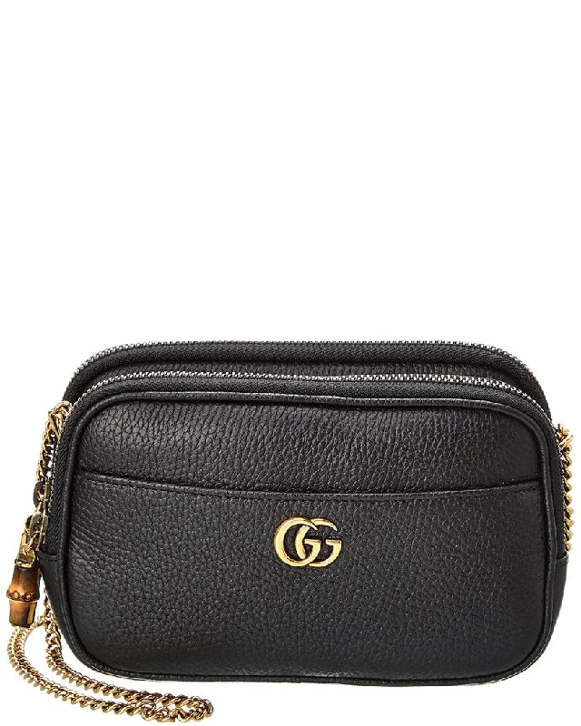 Gucci Double G Super Mini Leather Crossbody