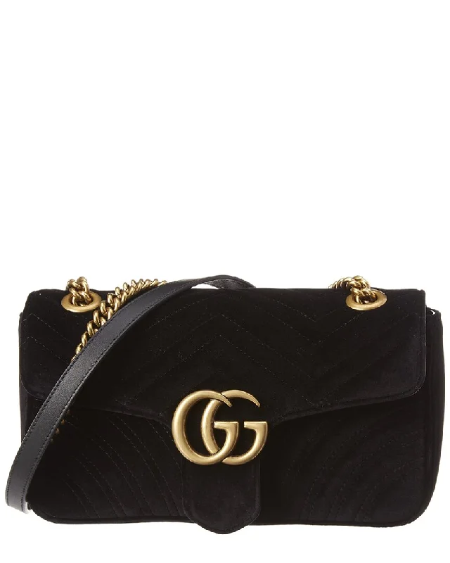 Gucci GG Marmont Small Velvet Shoulder Bag