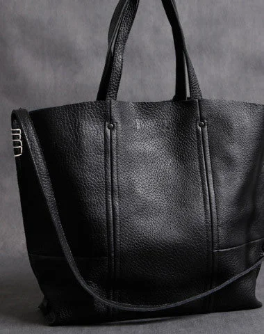 Handmade Leather black tote bag for women leather shoulder bag handbag