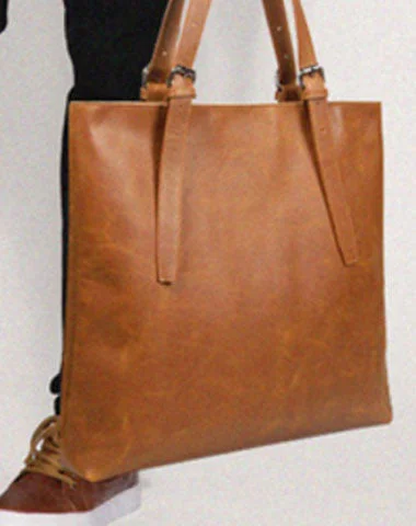 Handmade Leather handbag shoulder bag large tote for women leather shopper bag