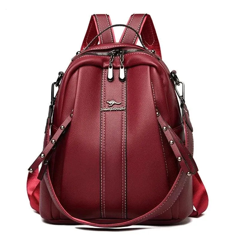 High Quality Leather Women's Backpack Purse