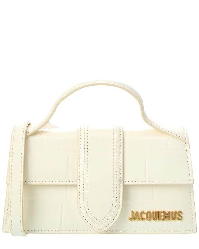 Jacquemus Le Bambino Small Croc-Embossed Leather Shoulder Bag