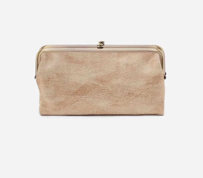 Lauren Clutch Wallet In Gold Leaf