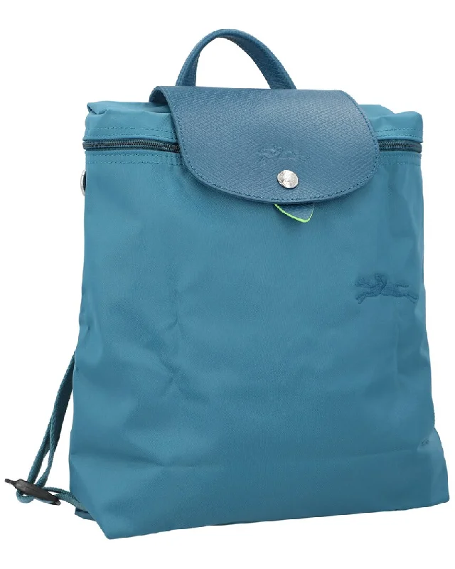 Longchamp Le Pliage Green Medium Canvas Backpack