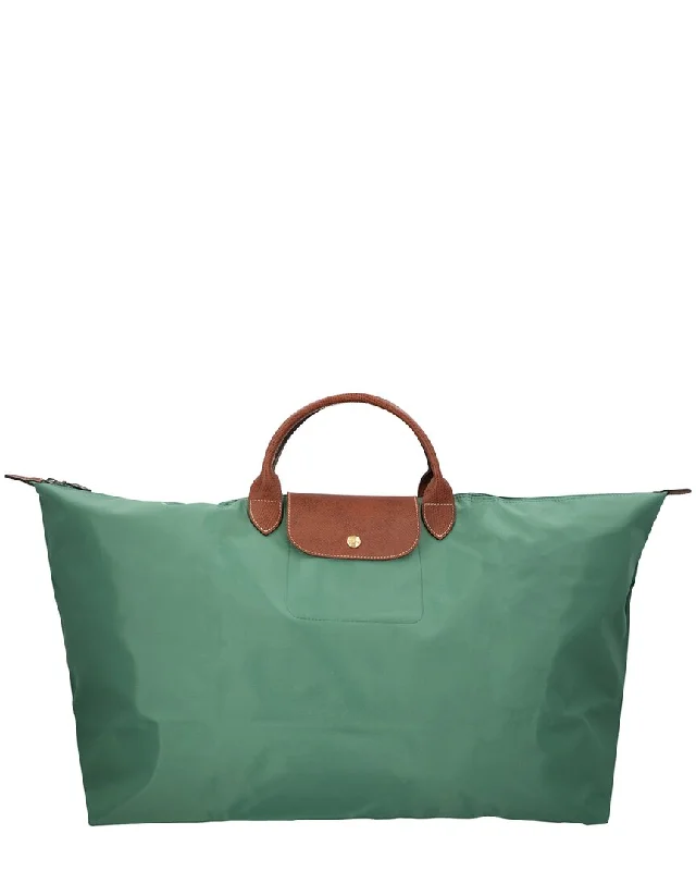 Longchamp Le Pliage Original Medium Canvas & Leather Tote Travel Bag