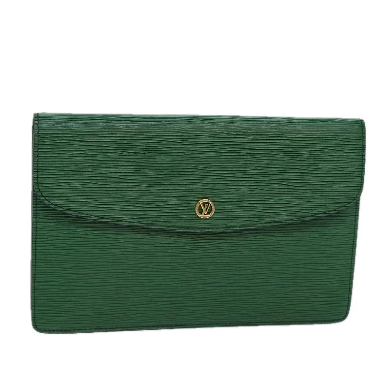 Louis Vuitton Epi Montaigne 27 Clutch Bag Green