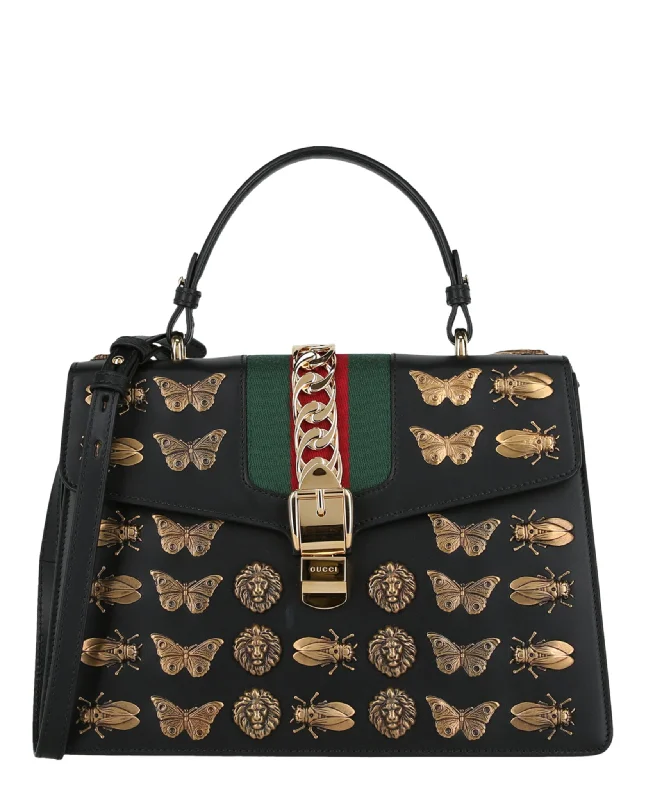 Medium Sylvie Insect Shoulder Bag