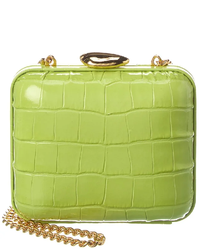 Michael Kors Collection Mini Box Croc-Embossed Leather Minaudiere