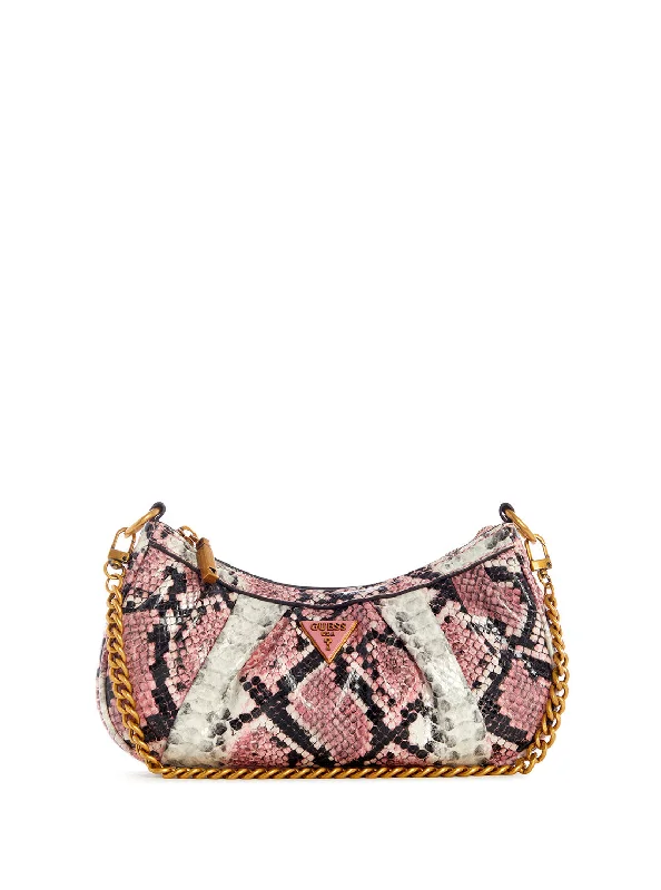 Pink Python Mariana Shoulder Bag