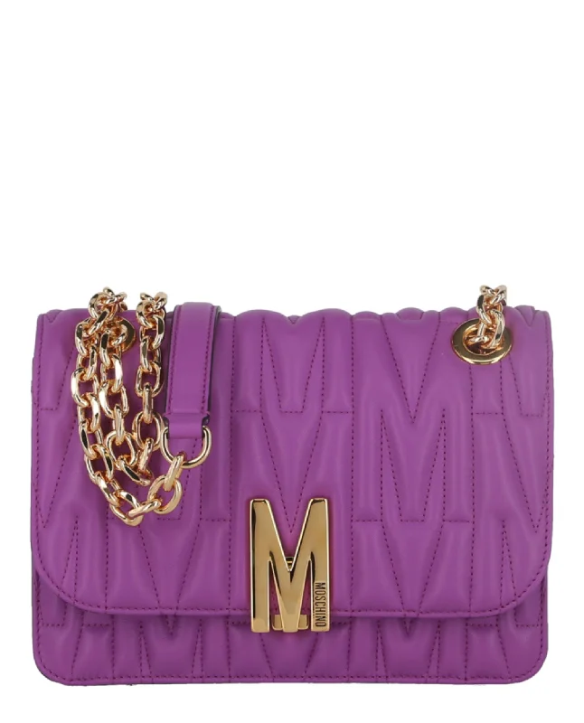 Quilted M-Logo Shoulder Bag