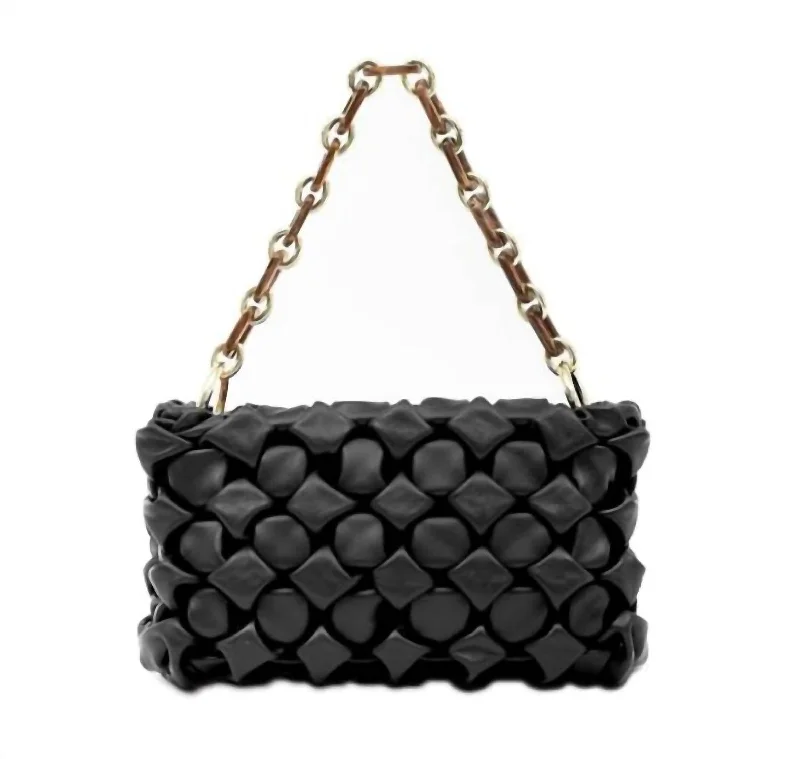 Rihanna Soft Leather Clutch In Black