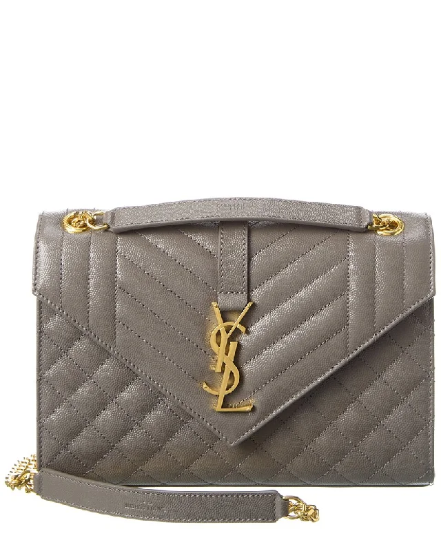 Saint Laurent Envelope Medium Leather Shoulder Bag