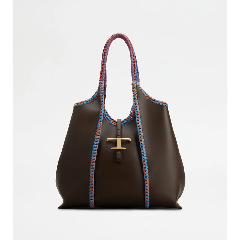 T Timeless Shopping Bag in Leather Medium