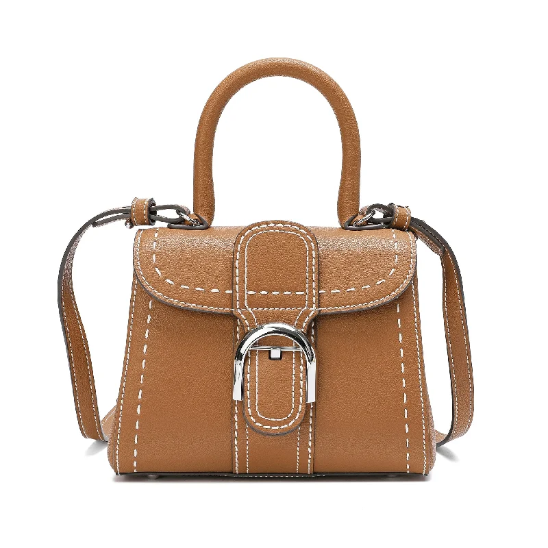 Tiffany & Fred Full-Grain Leather Satchel/Shoulder Bag