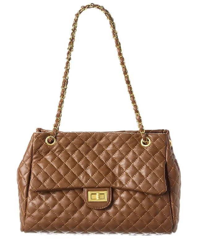 Tiffany & Fred Quilted Leather Tote