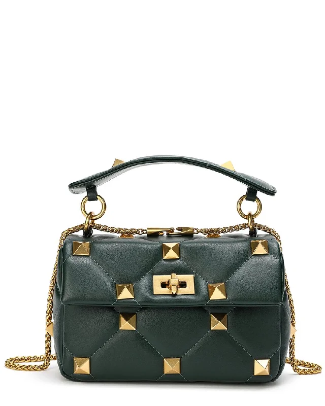 Tiffany & Fred Quilted & Studded Leather Messenger Bag