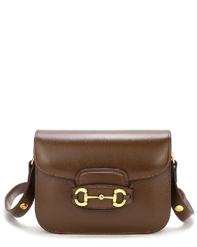 Tiffany & Fred Smooth Leather Fold-Over Messenger Bag