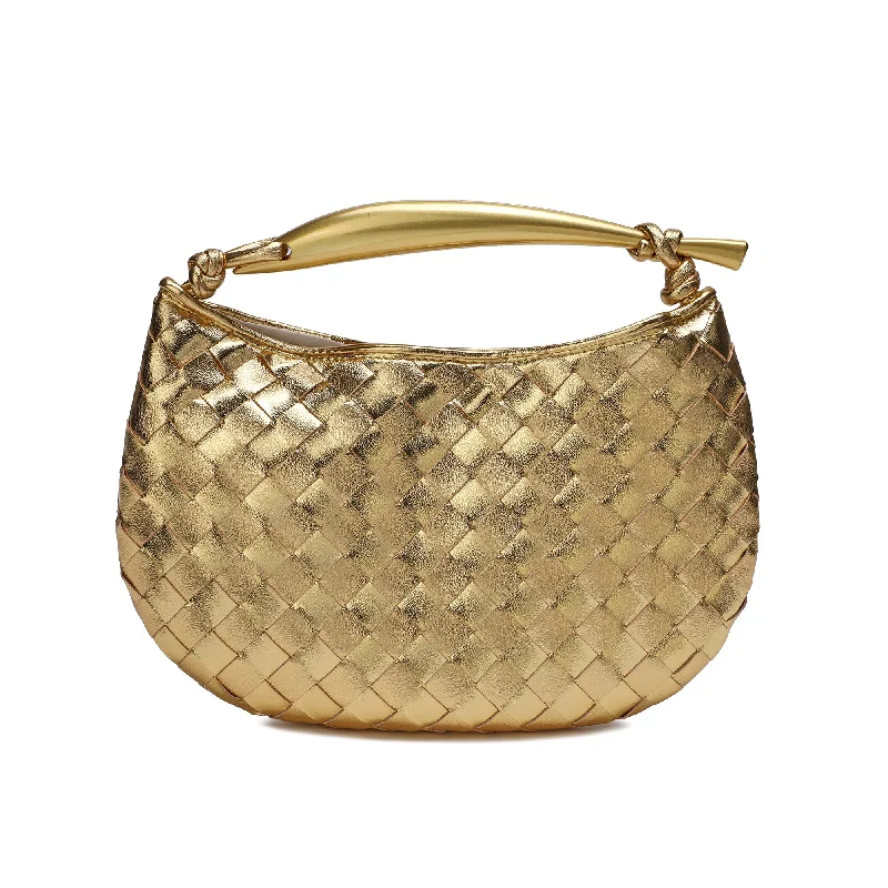 Tiffany & Fred Woven Leather Top-Handle Bag/Clutch