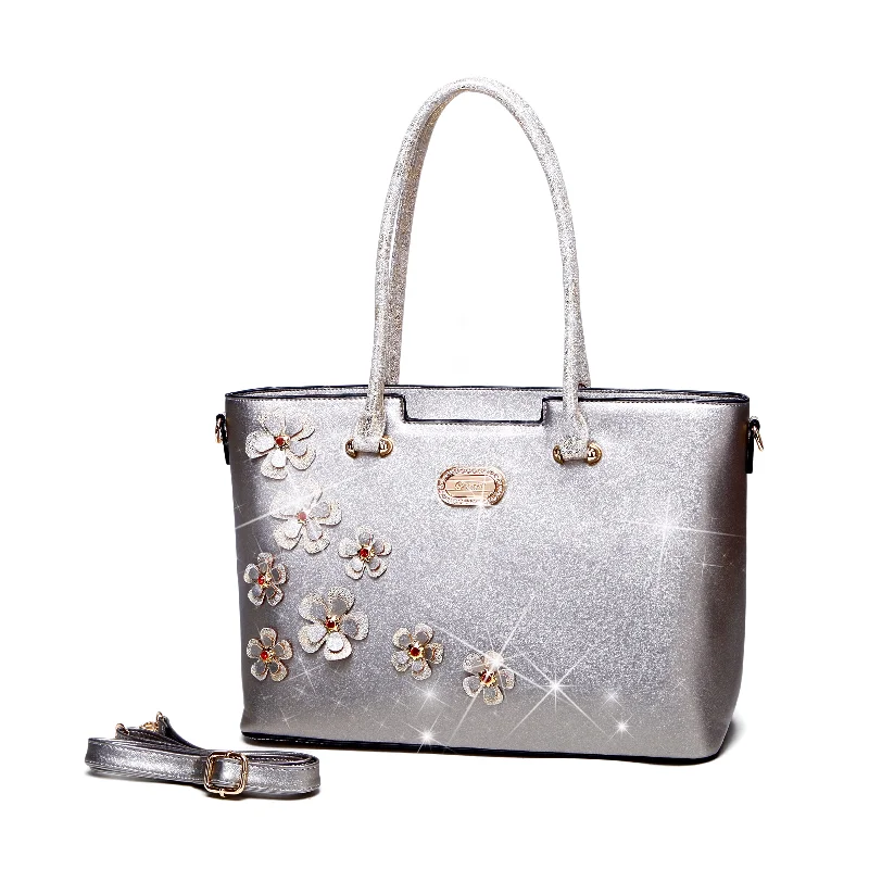 Twinkle Cosmos Florality Tote Purses and Handbags