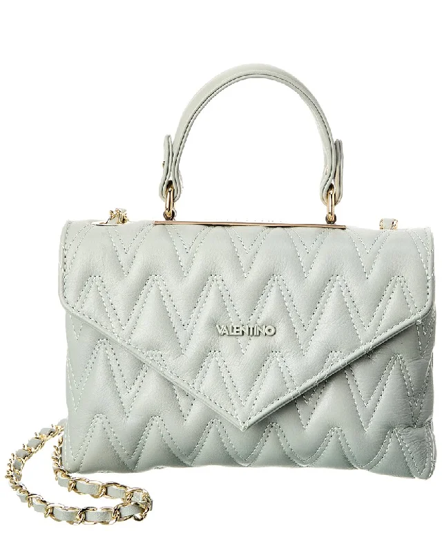 Valentino by Mario Valentino Lynn D Plate Leather Shoulder Bag