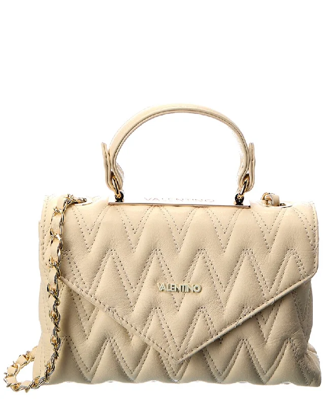 Valentino by Mario Valentino Lynn D Plate Leather Shoulder Bag