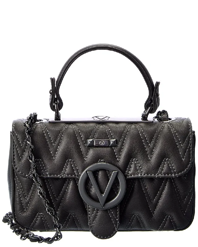 Valentino by Mario Valentino Poisson D Plate Leather Shoulder Bag