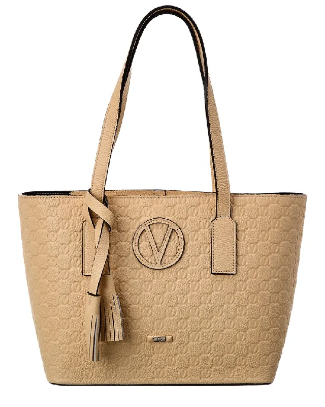 Valentino by Mario Valentino Prince Medallion Leather Tote