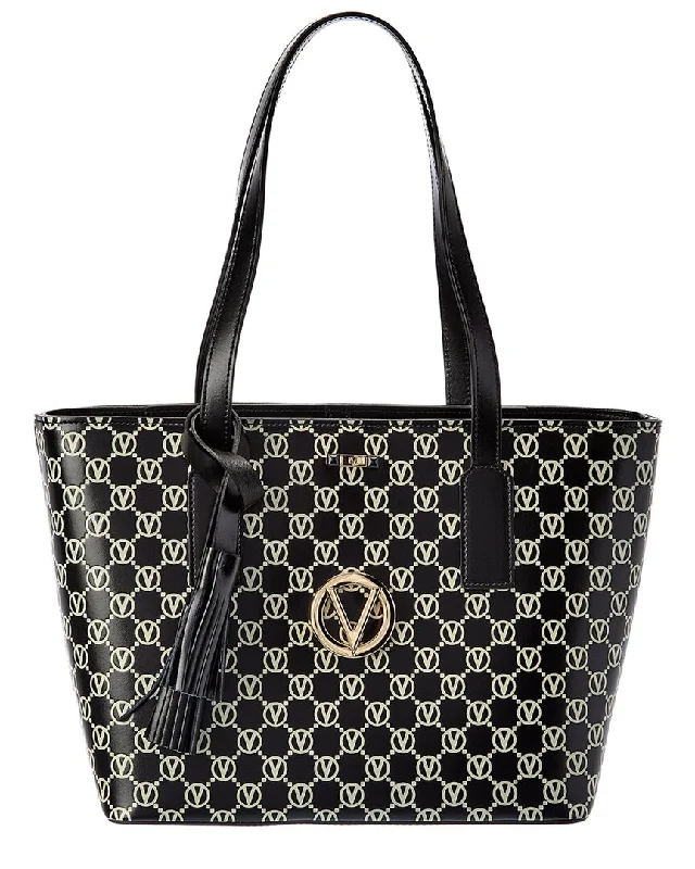 Valentino by Mario Valentino Prince Monogram Leather Tote