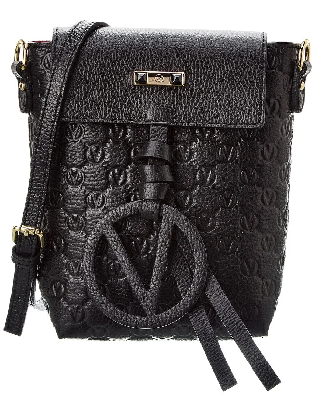 Valentino by Mario Valentino Salma Medallion Leather Crossbody