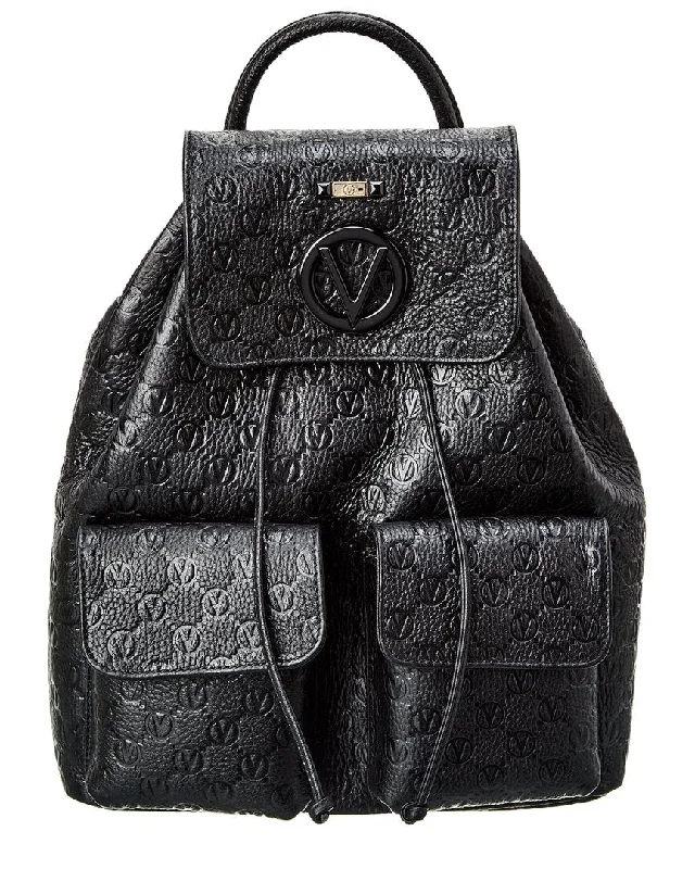 Valentino by Mario Valentino Simeon Dollaro Monogram Leather Backpack