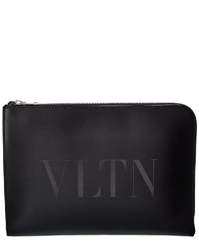 Valentino VLTN Leather Clutch